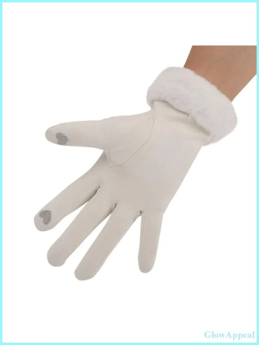 Women's Fleece Lined Faux Suede Winter Gloves Touchscreen Five Finger